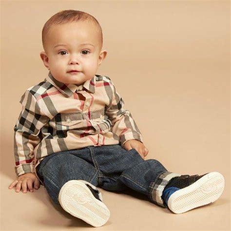 big boys burberry shirt|newborn baby boy burberry clothes.